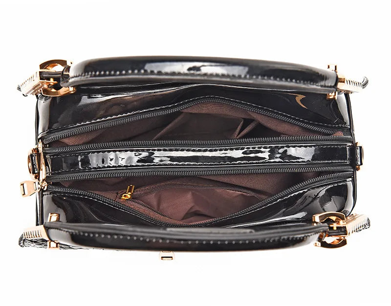 Fashionable New Women's Handbag Classic Retro Shoulder Bag Crocodile Pattern Large Capacity Crossbody Bag Trendy Simple Tote Bag