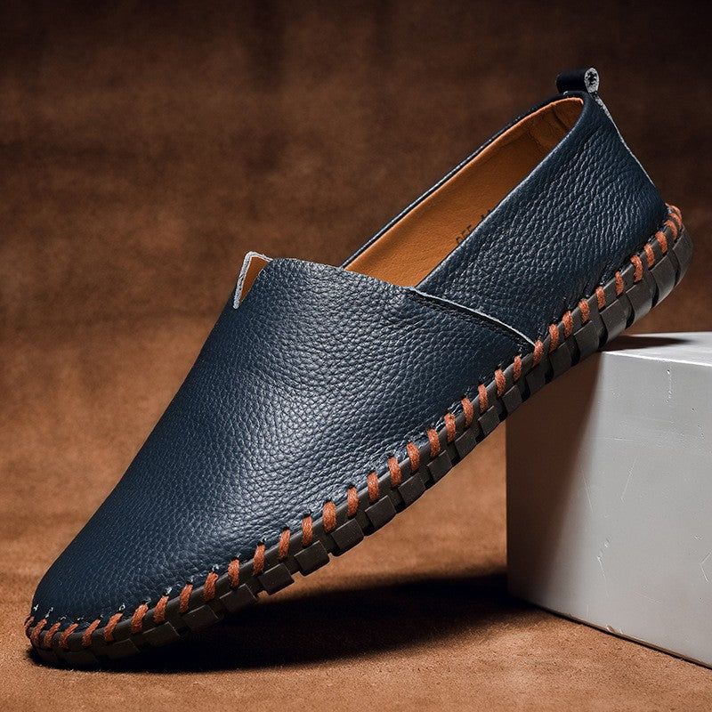 Zapatos de conducir informales, de moda, sin cordones, de corte bajo y transpirables para hombre