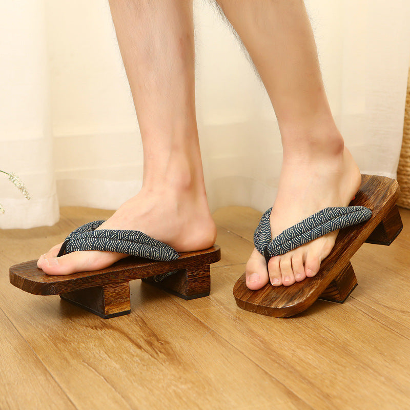 Zuecos Geta Kimono Japonés para Hombre Banco