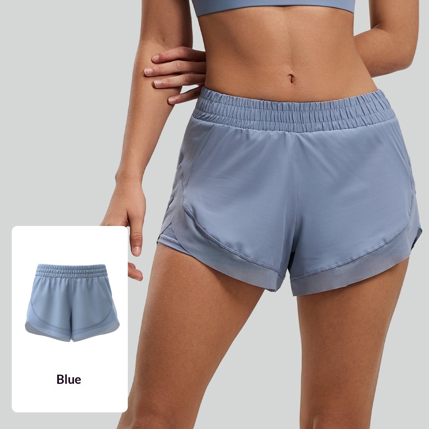 Pantalones cortos deportivos de entrenamiento, pantalones cortos de yoga sin costuras con sensación de desnudez y bolsillos
