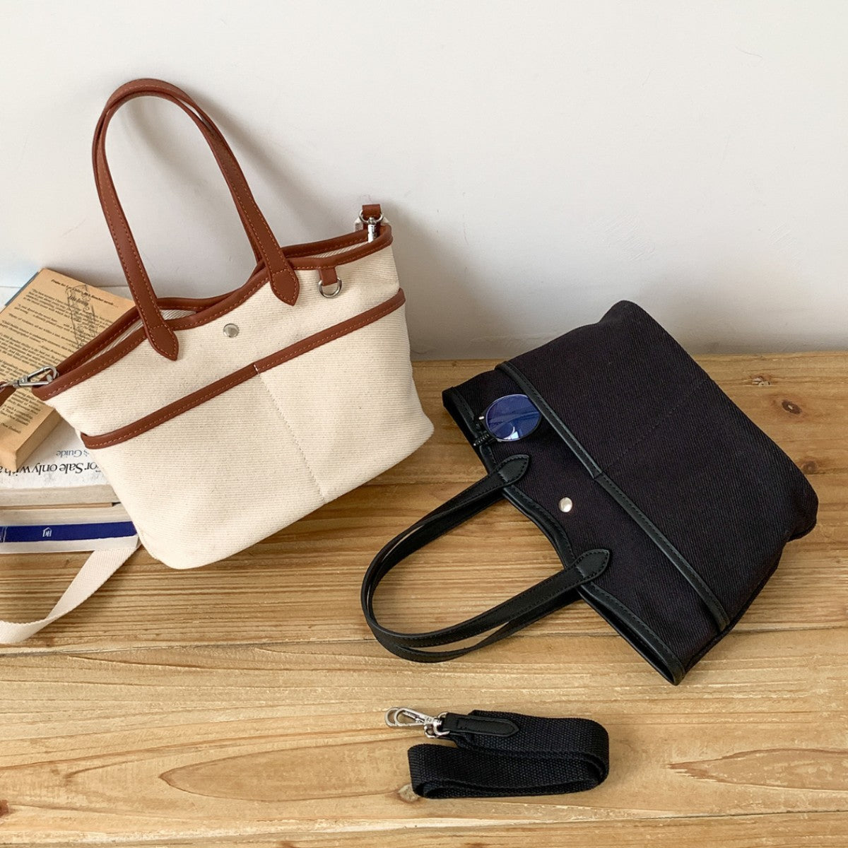 Bolso de lona estilo coreano, espacioso, elegante, para el trabajo
