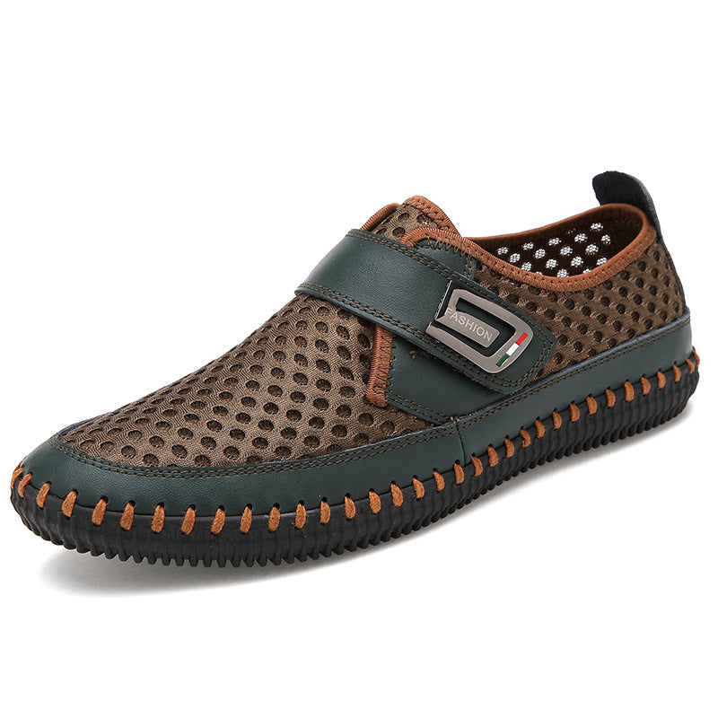 Merkmak Zapatos planos de hombre de cuero genuino, nuevos y a la moda
