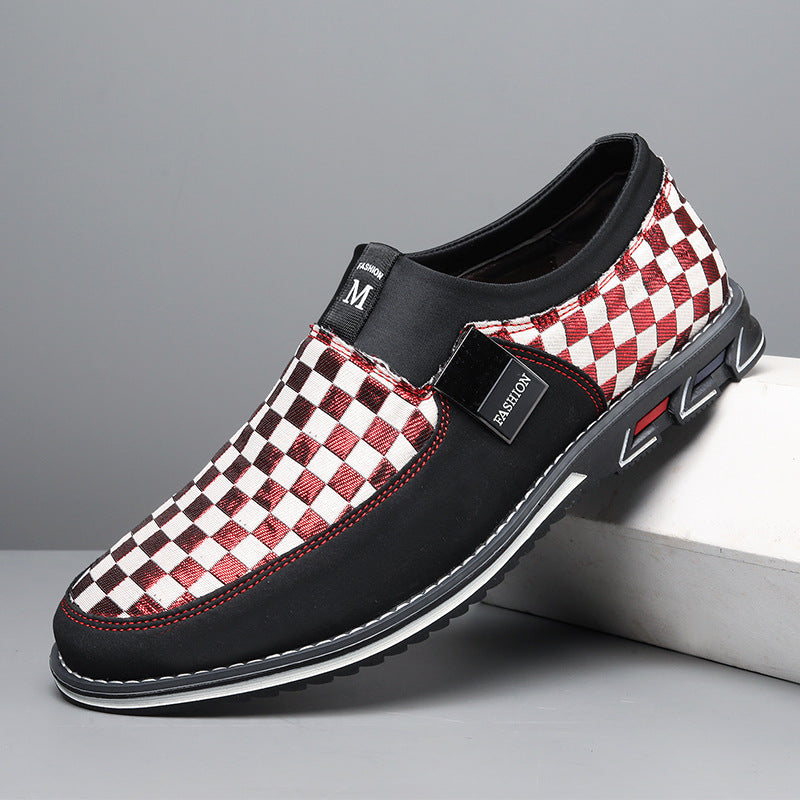 Zapatos de cuero para hombre estilo británico, casuales de negocios, talla grande
