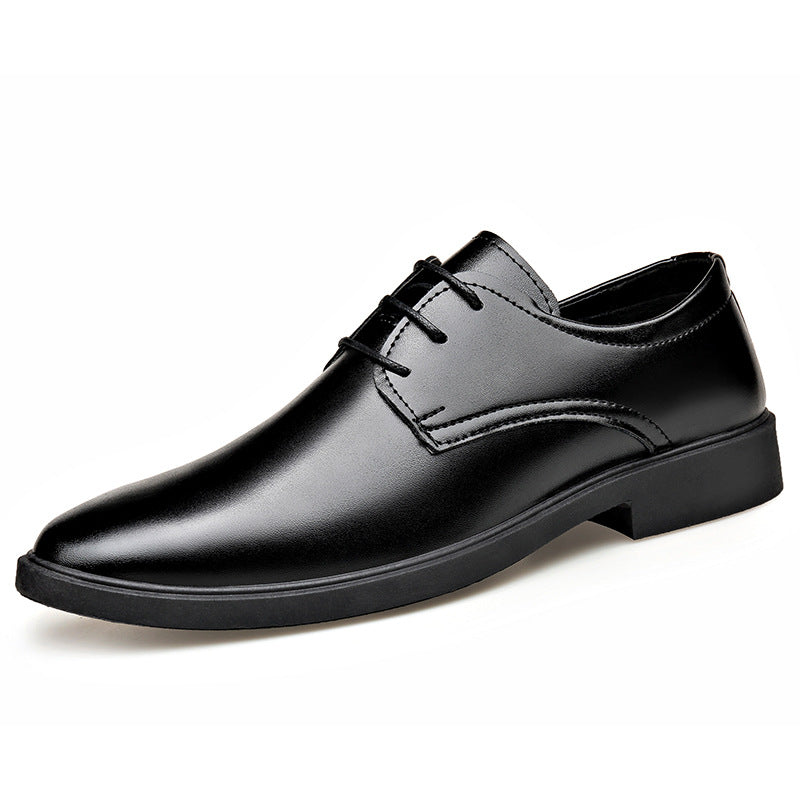 Zapatos de cuero de suela blanda para jóvenes, estilo británico, informales y de vestir