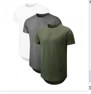 Top Faux Cotton Long Sleeve Crew Neck Short Sleeve Summer T-shirt