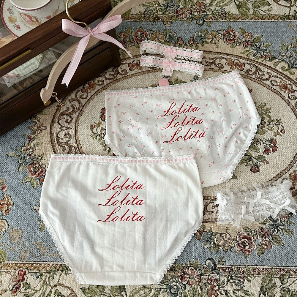 Tangas retro florales bonitos de estilo francés para mujer