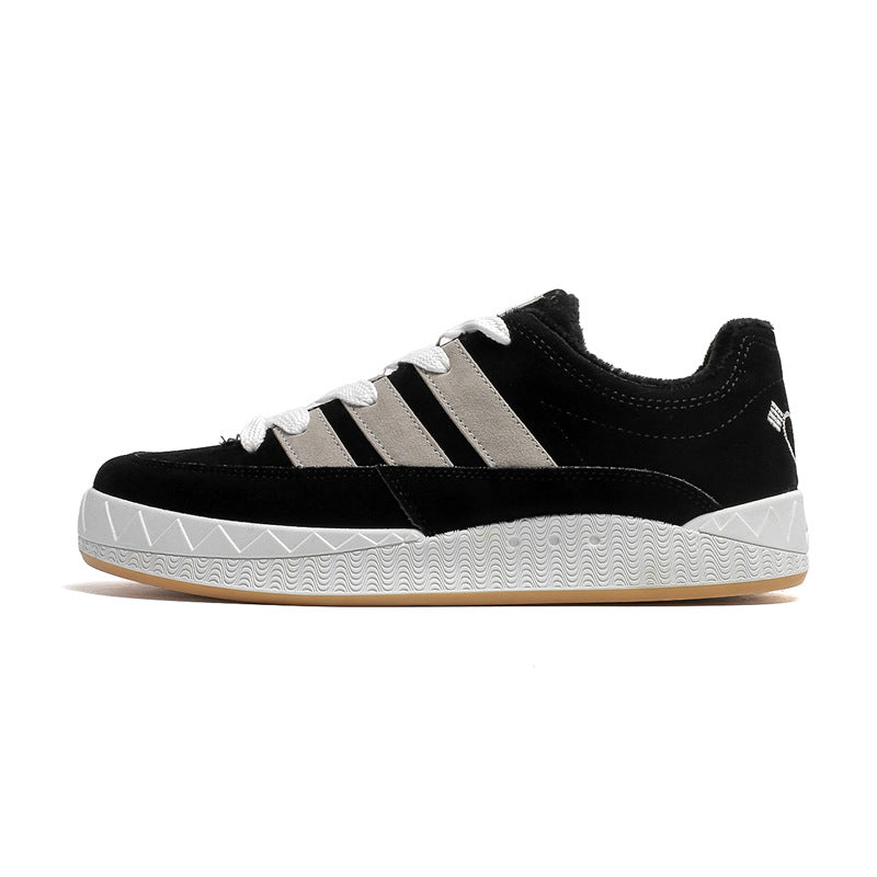 Zapatos de hombre estilo Hong Kong cálidos con terciopelo retro