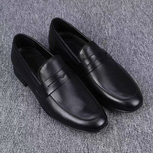 Zapatos Casuales De Cuero Transpirables Para Hombre Con Suelas Blandas