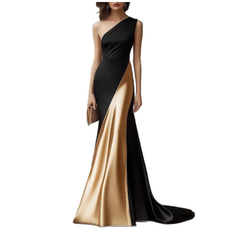 Vestido de satén elegante y con estilo para mujer