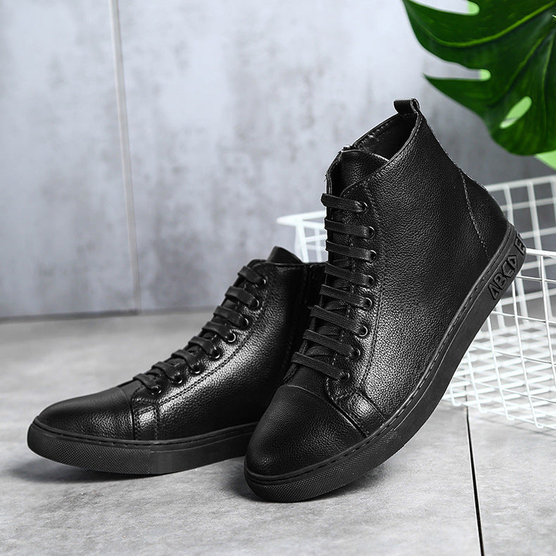 Zapatillas Altas Negras de Tallas Grandes para Hombre