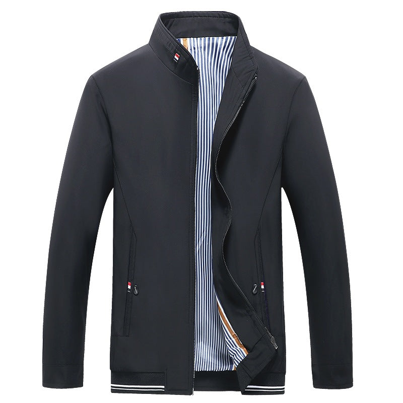 Middle-aged Dad-style Stand-up Collar Jacket Men's Clothing