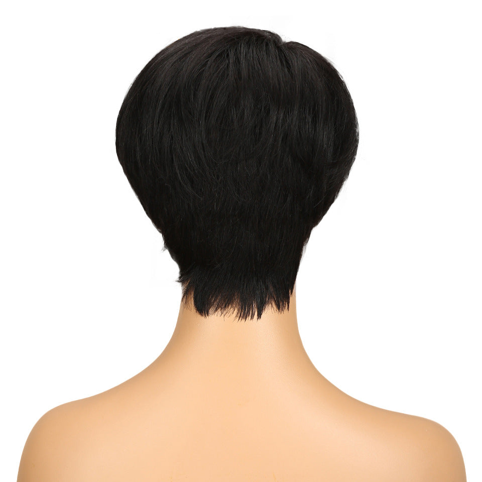 Europea Belleza Negra Moda Bob Cabeza