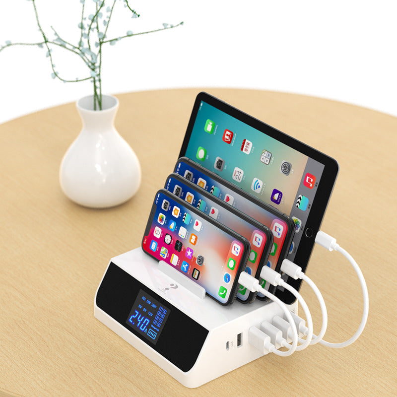 Soporte cargador de teléfono móvil con pantalla inteligente