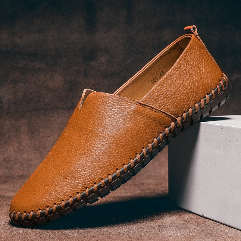 Zapatos de conducir informales, de moda, sin cordones, de corte bajo y transpirables para hombre