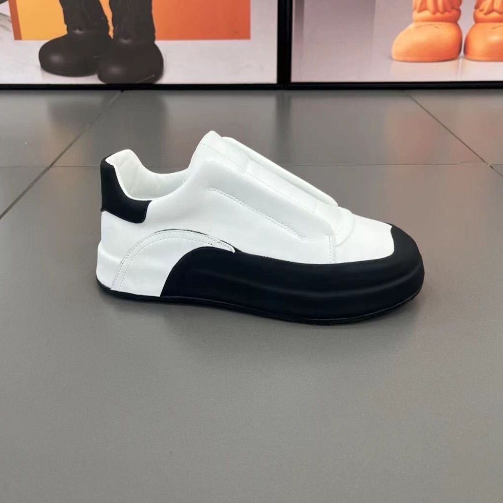 Zapatillas Casual Transpirables de Cuero Genuino sin Cordones para Correr