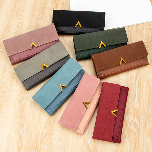Cartera larga sencilla y a la moda para mujer