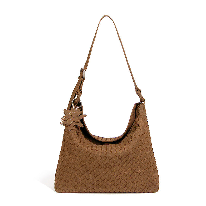 Bolso de mujer tejido a mano, estilo de hombro o axila