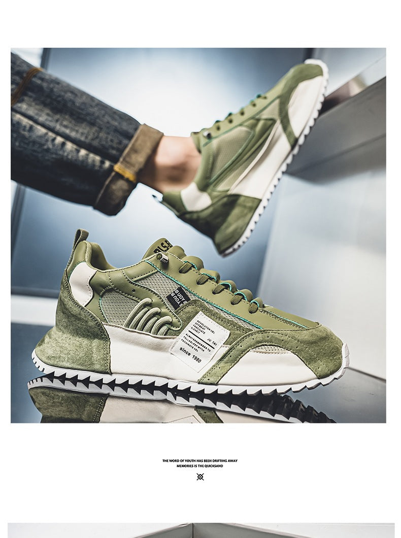 Zapatillas informales de hombre, nuevas, de primavera, que combinan con todo, de suela gruesa, con aumento de altura y antideslizantes.