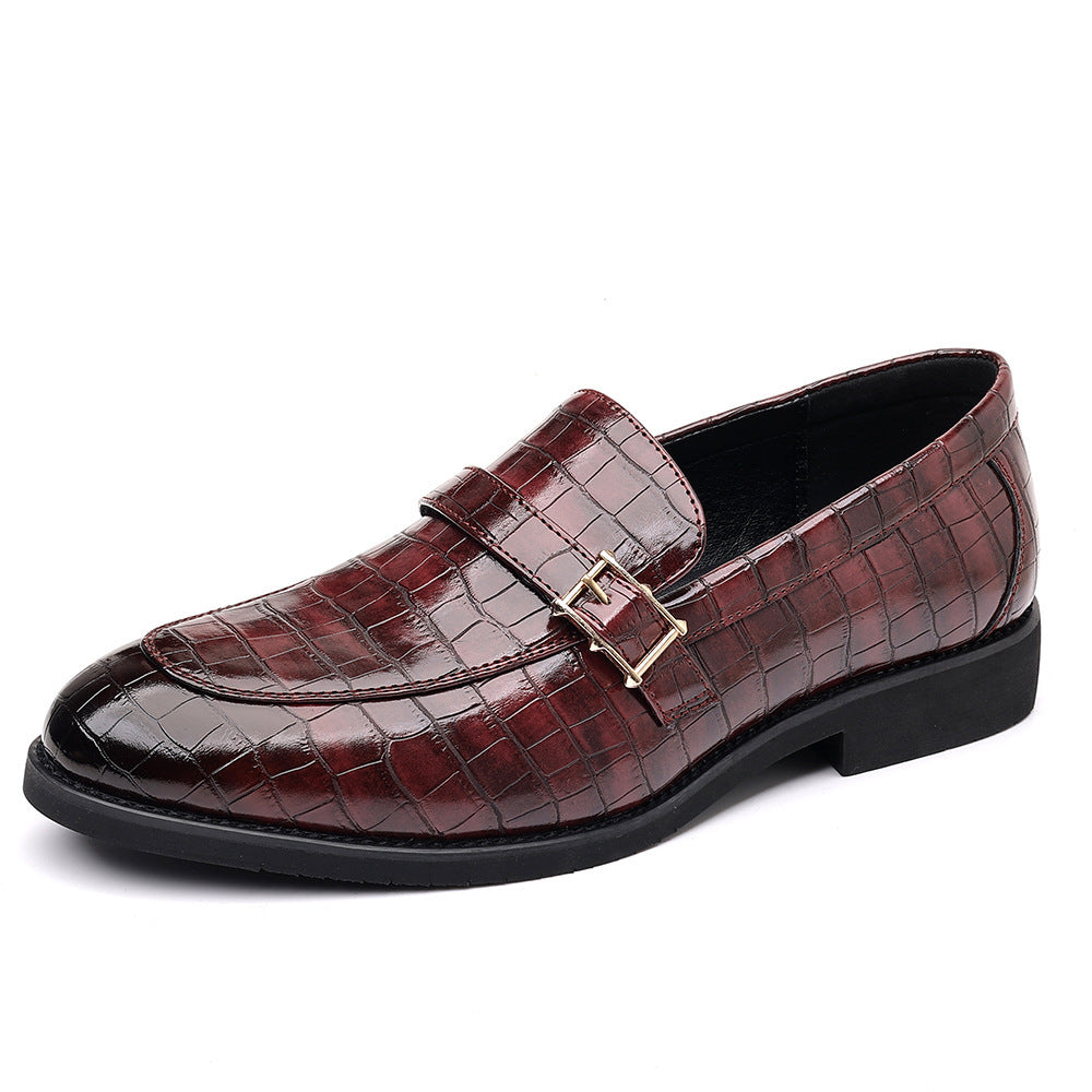 Zapatos de cuero informales elegantes de talla grande para hombre