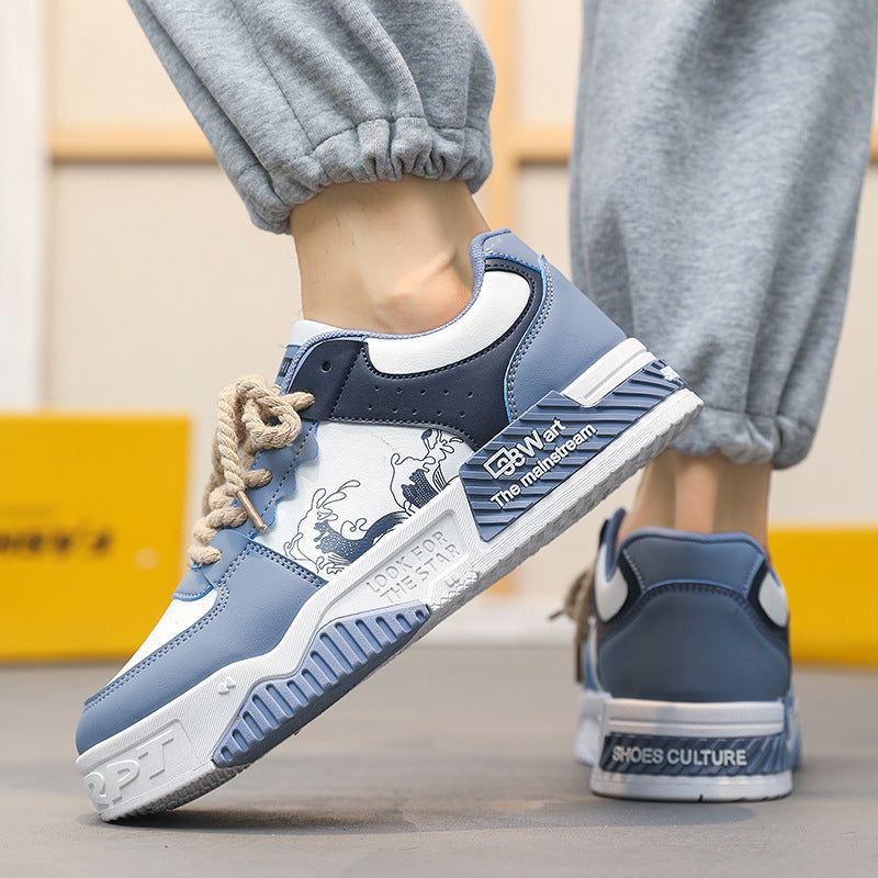 Zapatos de hombre de cuero casuales deportivos de moda con plataforma que aumentan la altura juveniles y modernos