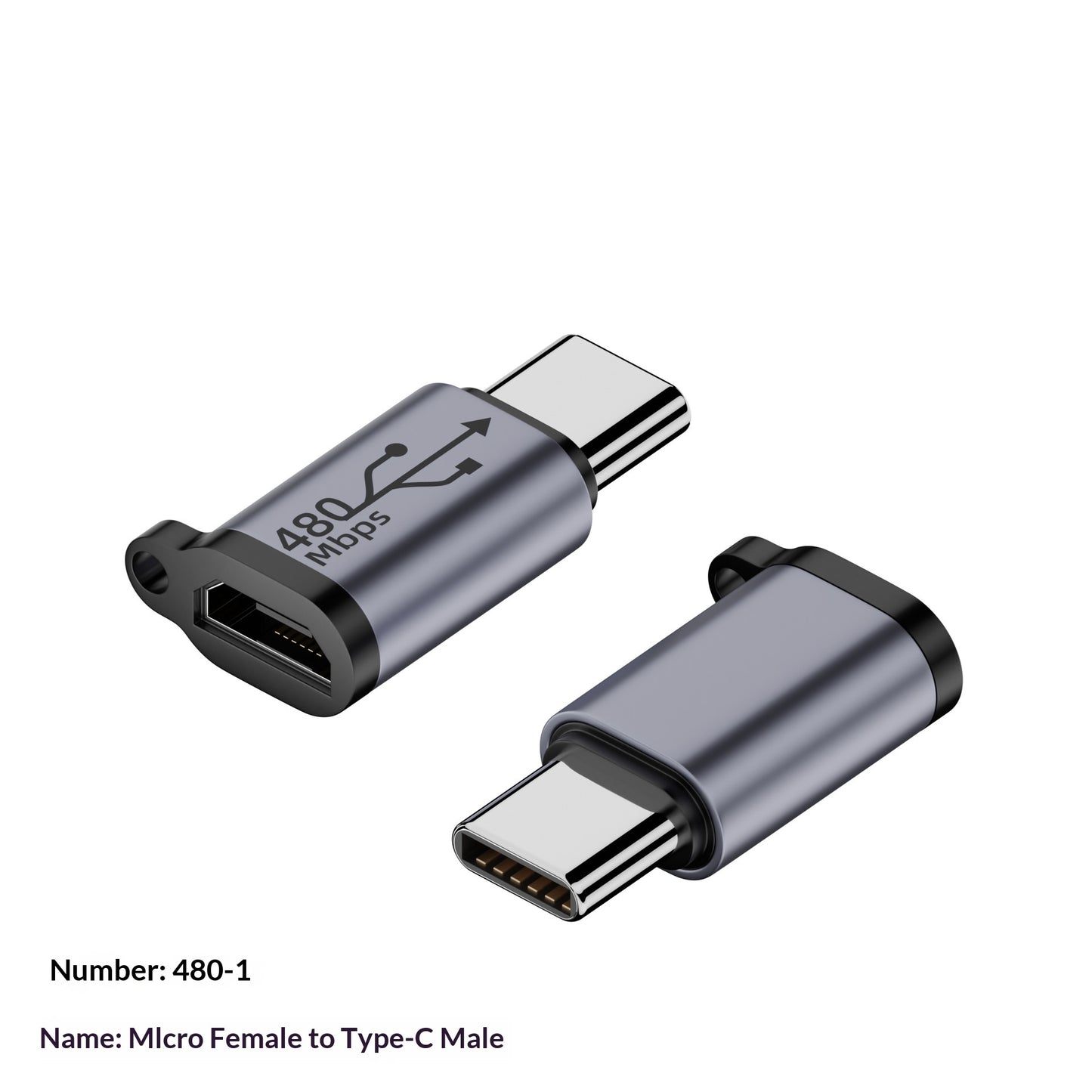 Adaptador USB a mini V3 a cable de carga tipo C Adaptador T-port micro
