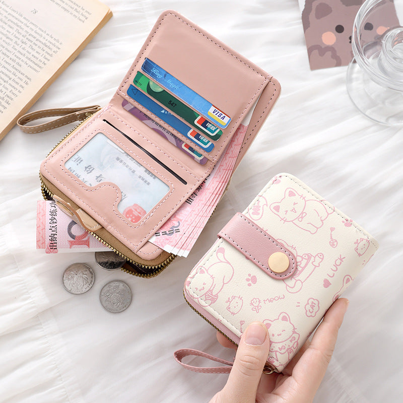 Cartera de mano para mujer estilo japonés, sencilla y linda