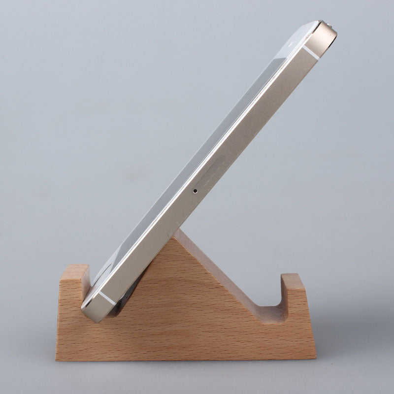 Soporte creativo para teléfono móvil trasero con moneda de madera de haya, soporte perezoso para teléfono con letras personalizadas