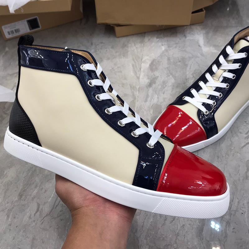 Zapatillas deportivas informales altas de piel con estampado de cocodrilo y superficie brillante para hombre, estilo celebridad de internet