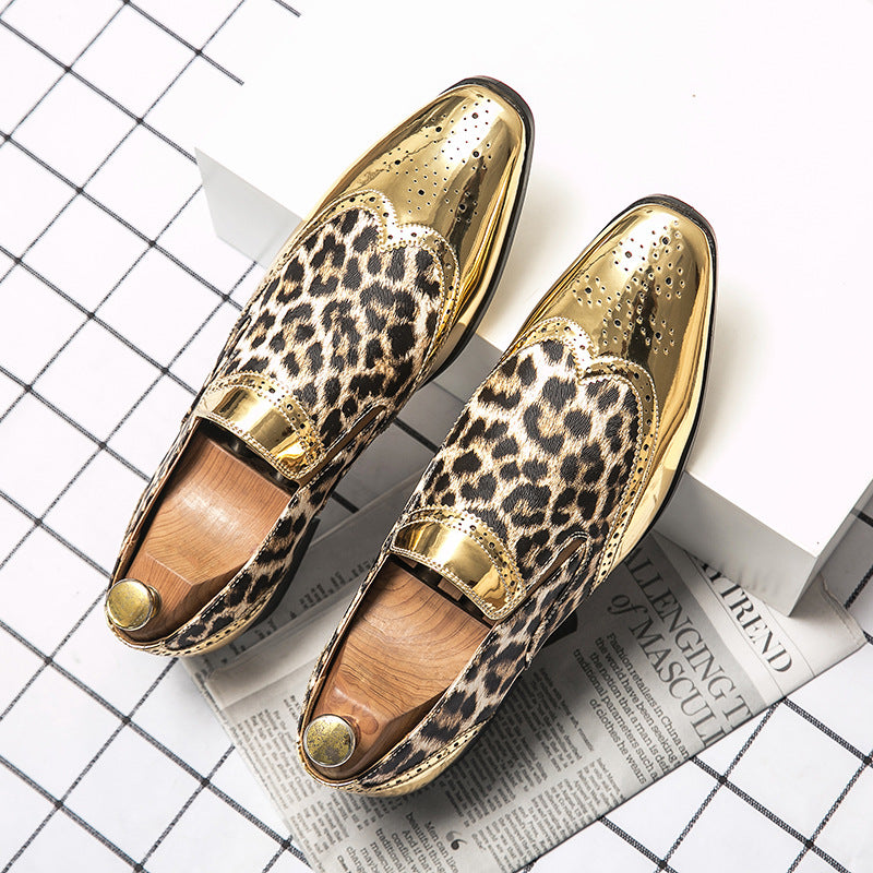Zapatos de piel de hombre para negocios, ocio personal, estilo británico y puntera brillante