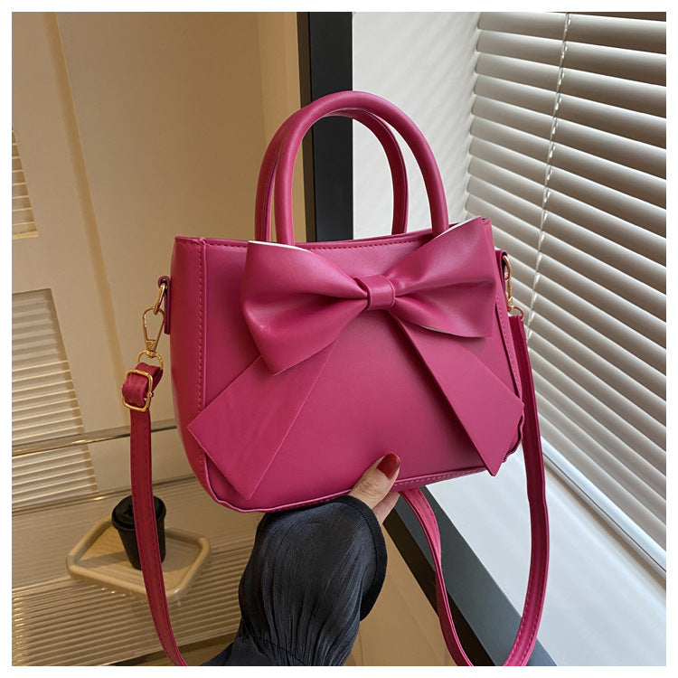 Bolso Pequeño Cuadrado Retro con Lazo Recortado a la Moda Estilo Bandolera o Hombro