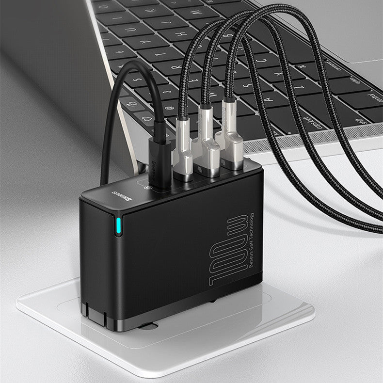 Cargador de teléfono móvil GaN de cuatro puertos y 100 W