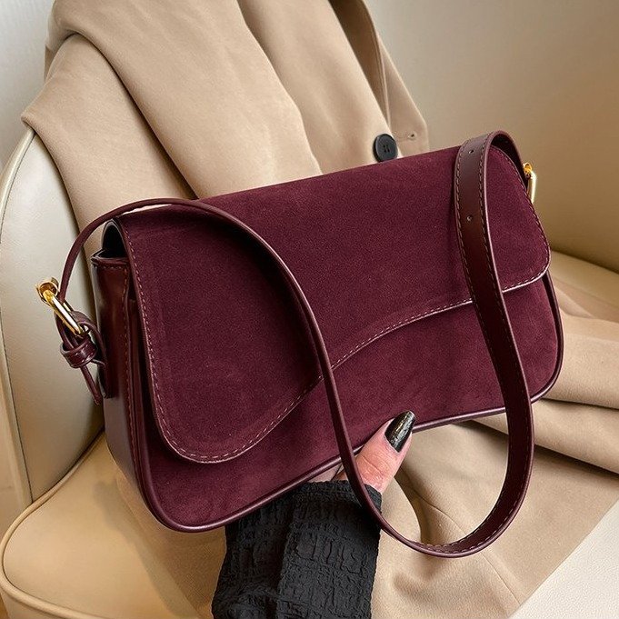 Bolso de Hombro Retro Mate Para Mujer