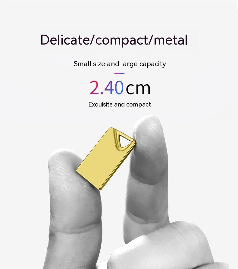 Unidad USB mini de metal, de alta velocidad, realmente sin pérdidas, para música en el coche