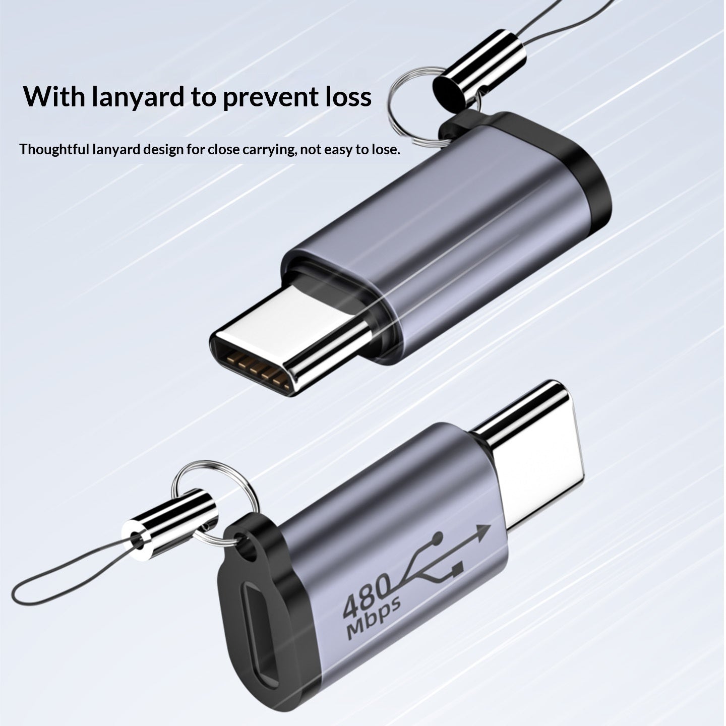 Adaptador USB a mini V3 a cable de carga tipo C Adaptador T-port micro