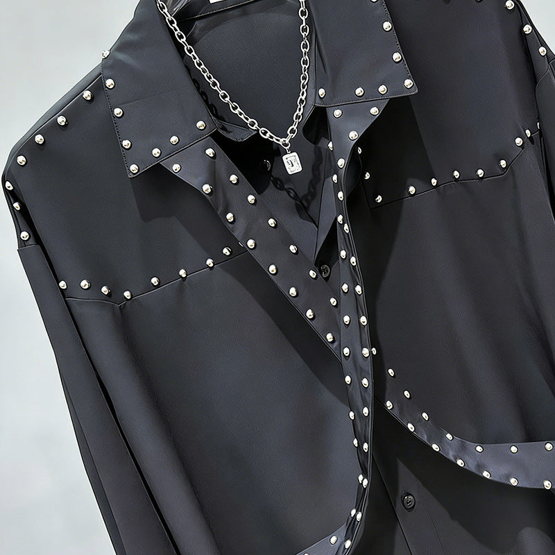 Stylish Niche Drapey Office Shirt For Mencasual And Versatile