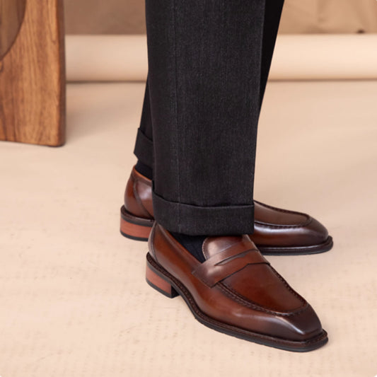 Zapatos casuales de cuero genuino para hombre para exteriores