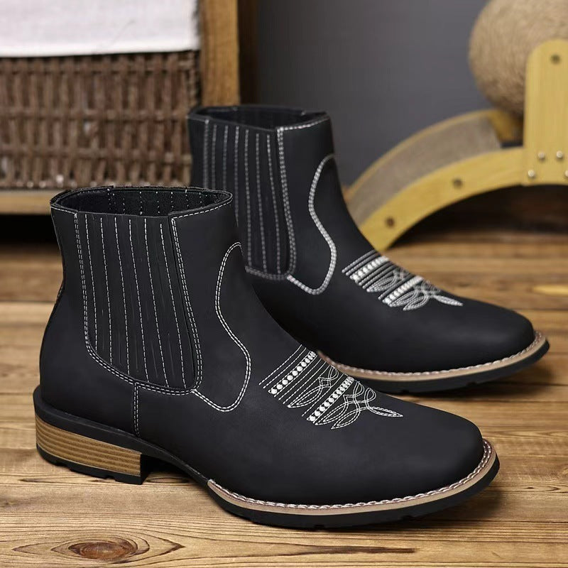 Botas Martin para hombre con diseño bordado hasta el tobillo