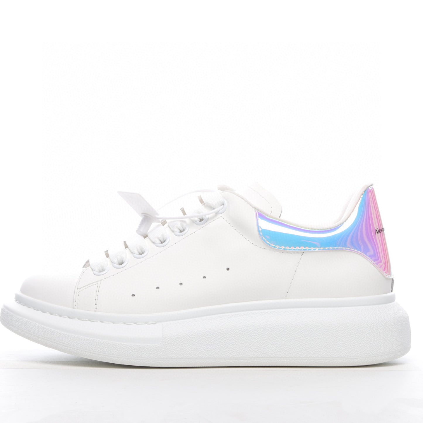 Zapatillas multicolor de suela gruesa de cuero con revestimiento de epoxi, elegantes y con degradado, para hombre y mujer