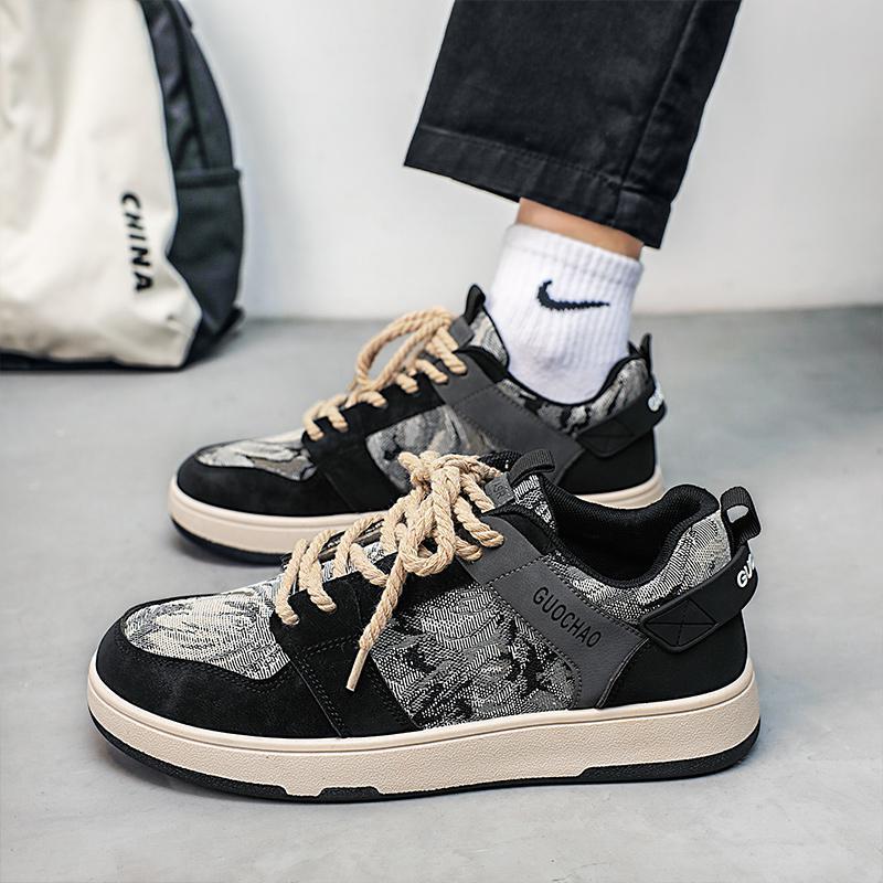 Zapatillas de hombre de otoño y verano con diseño de nicho, deportivas, informales, versátiles, para estudiantes, nuevas zapatillas deportivas con pintura al óleo