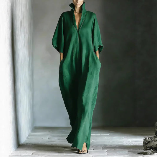 Women's Fashion V-Neck Casual Loose Dress