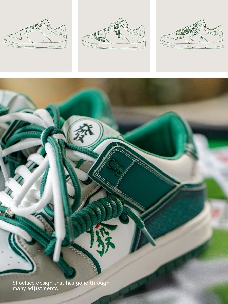 Zapatillas deportivas informales con suela gruesa Mahjong