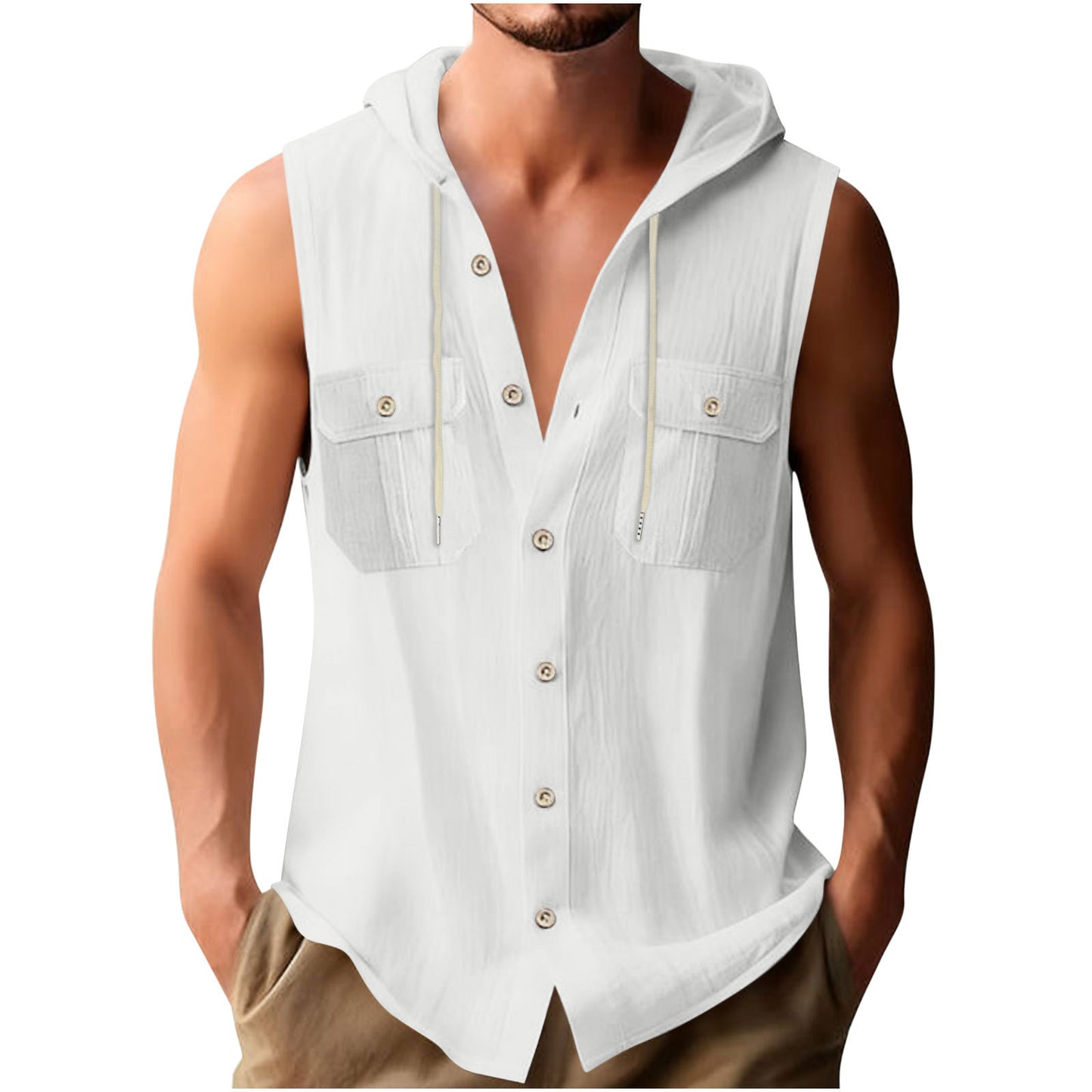 Men's Sporty Casual Sleeveless Shirt