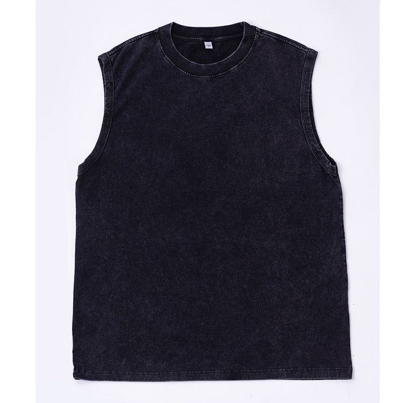 Men's Batik Washed Sleeveless Vest