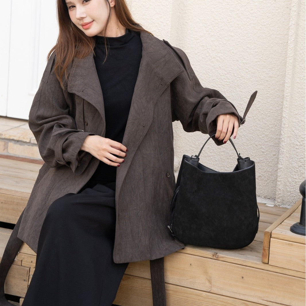 Bolso cruzado de hombro de piel de vacuno mate