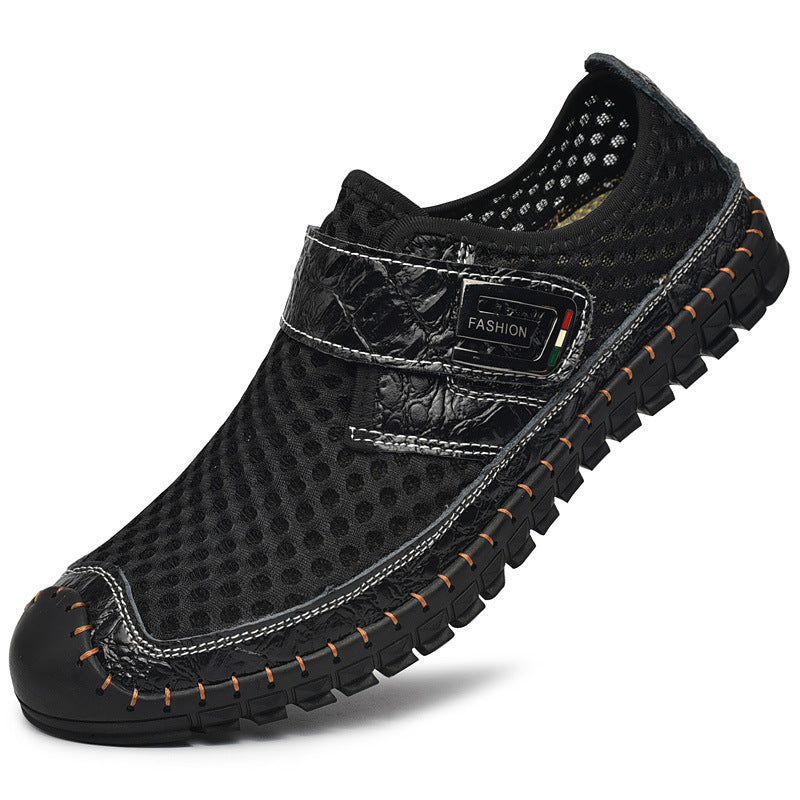 Merkmak Zapatos planos de hombre de cuero genuino, nuevos y a la moda