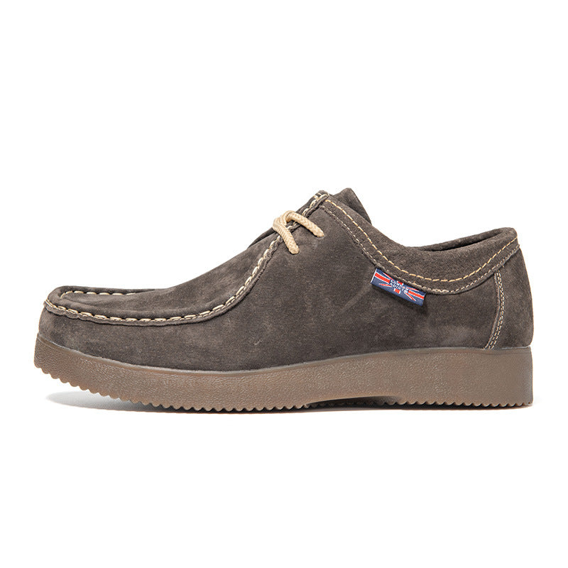 Nuevas zapatillas de cuero para hombre estilo coreano informal, modernas, versátiles, estilo británico