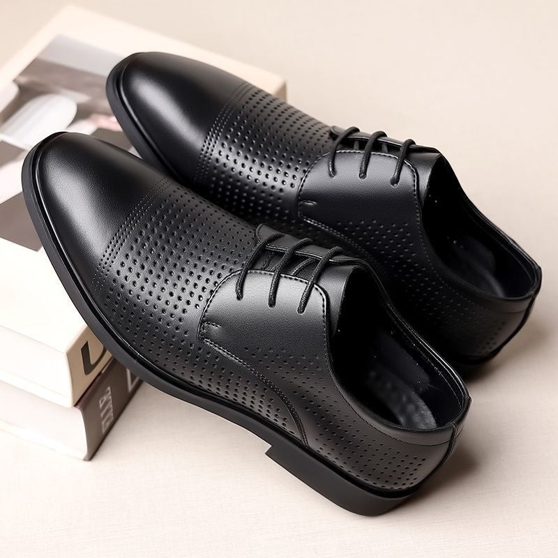 Zapatos de cuero informales de negocios para hombre con suela blanda