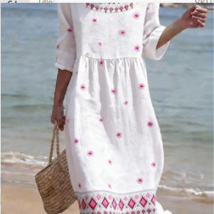 Casual Printed Temperament Long Skirt Girl