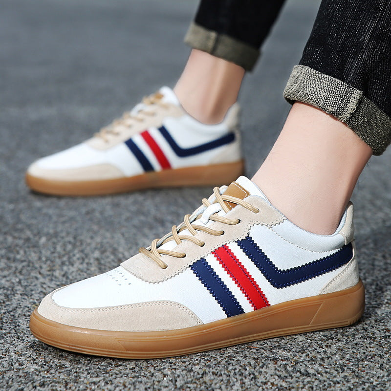 Zapatillas de cuero para hombre con plantillas internas para aumentar la altura y suelas de goma estilo tendón
