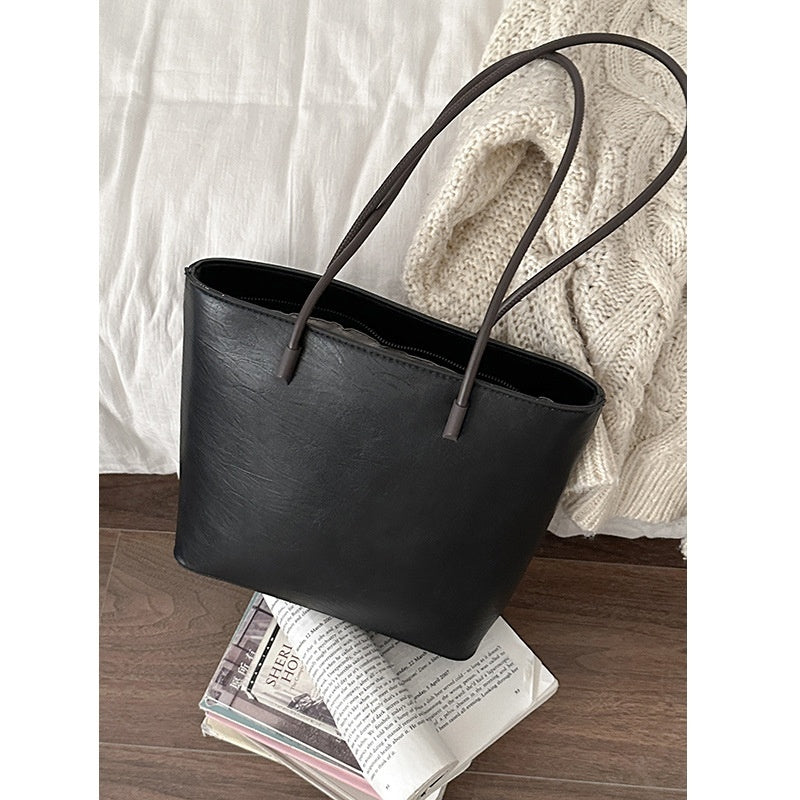 Bolso de Hombro Versátil de Gran Capacidad de Estilo Retro Minimalista